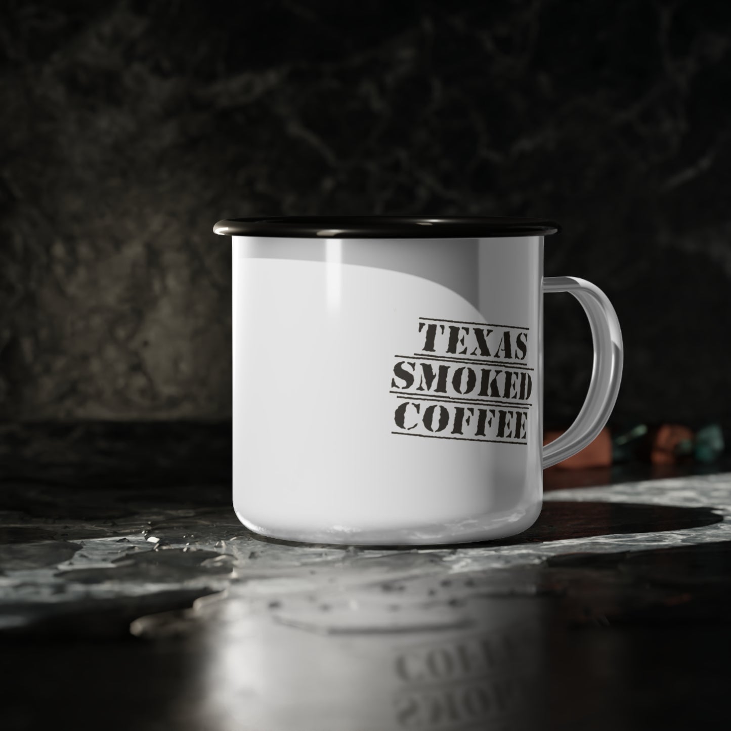 Enamel Camp Cup - Rustic Retro Camping Mug for Outdoors & Coffee